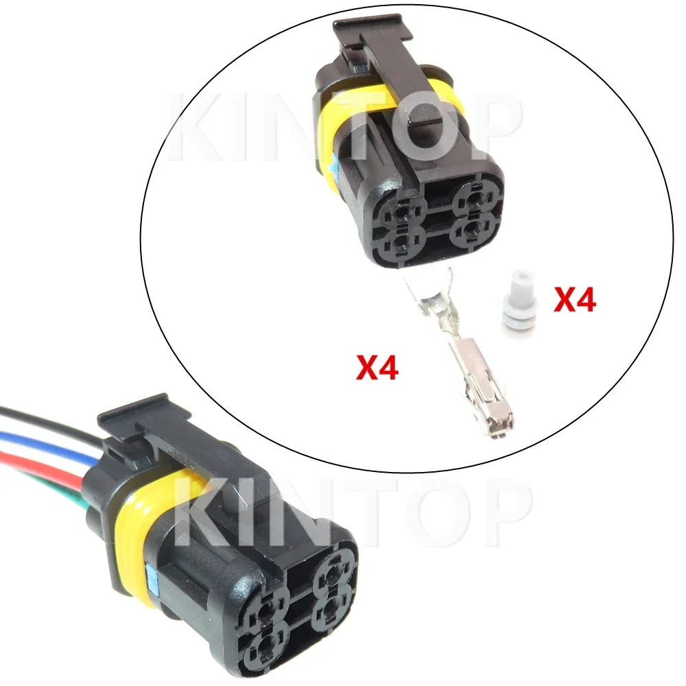

1 Set 4 Pins AC Assembly Car Electric Jet Motor Wiring Harness Socket With Wires 18165000002 Auto Starting Relay Wire Connector