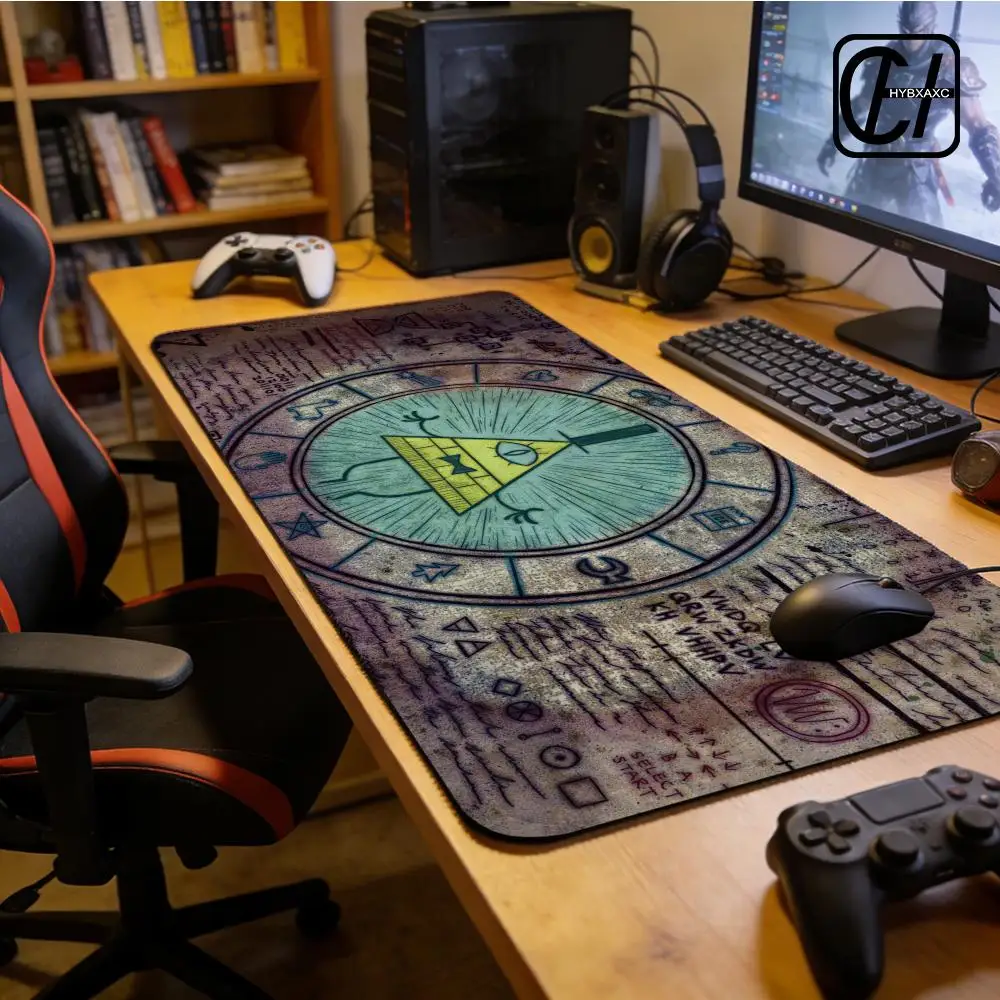 Company Table Pads Carpet Desk Pad Bill Cipher Anime Mouse Pad XXL Mouse Pad Large Non-Slip Lock Edge Keyboard Pad Anti-Slip