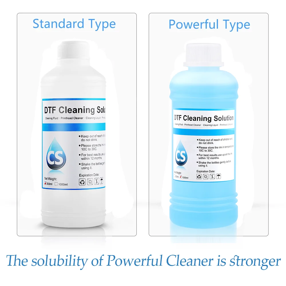 DTF Ink  Cleaner Cleaning Solution Liquid For DTF (Direct Transfer Film) Printer Printhead Tube Cleaning  (3 Capacity Options)