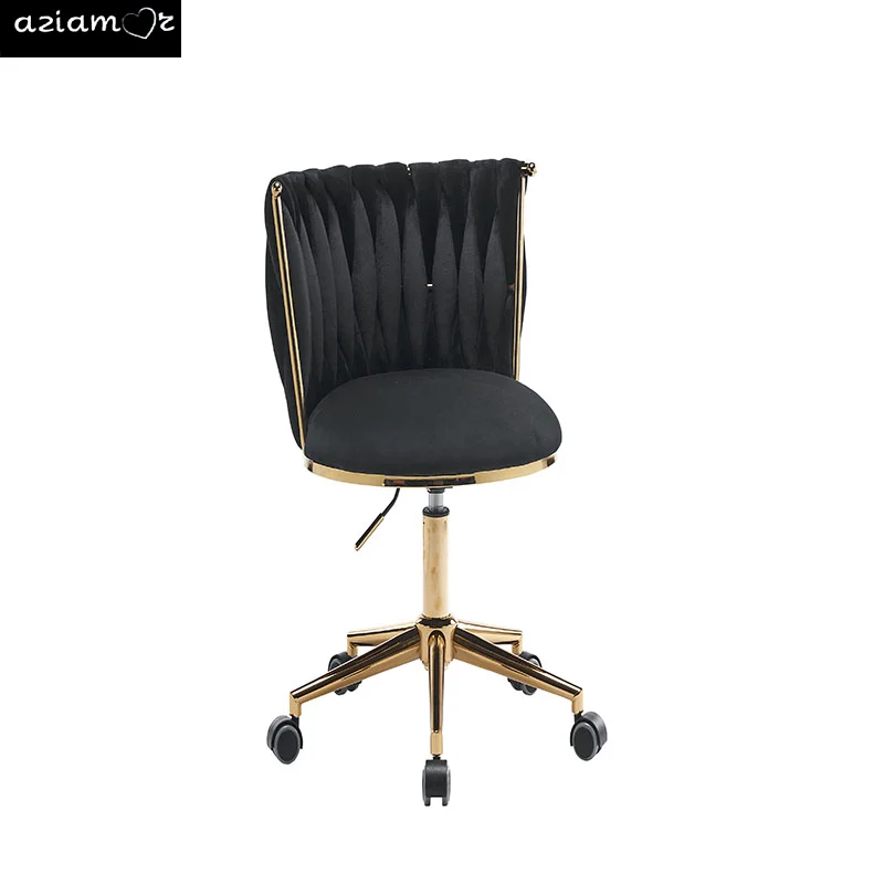 Estofados Home Office Desk Chair, Rodas giratórias ajustáveis, Cadeiras ergonômicas para sala de estar, Ser adultos