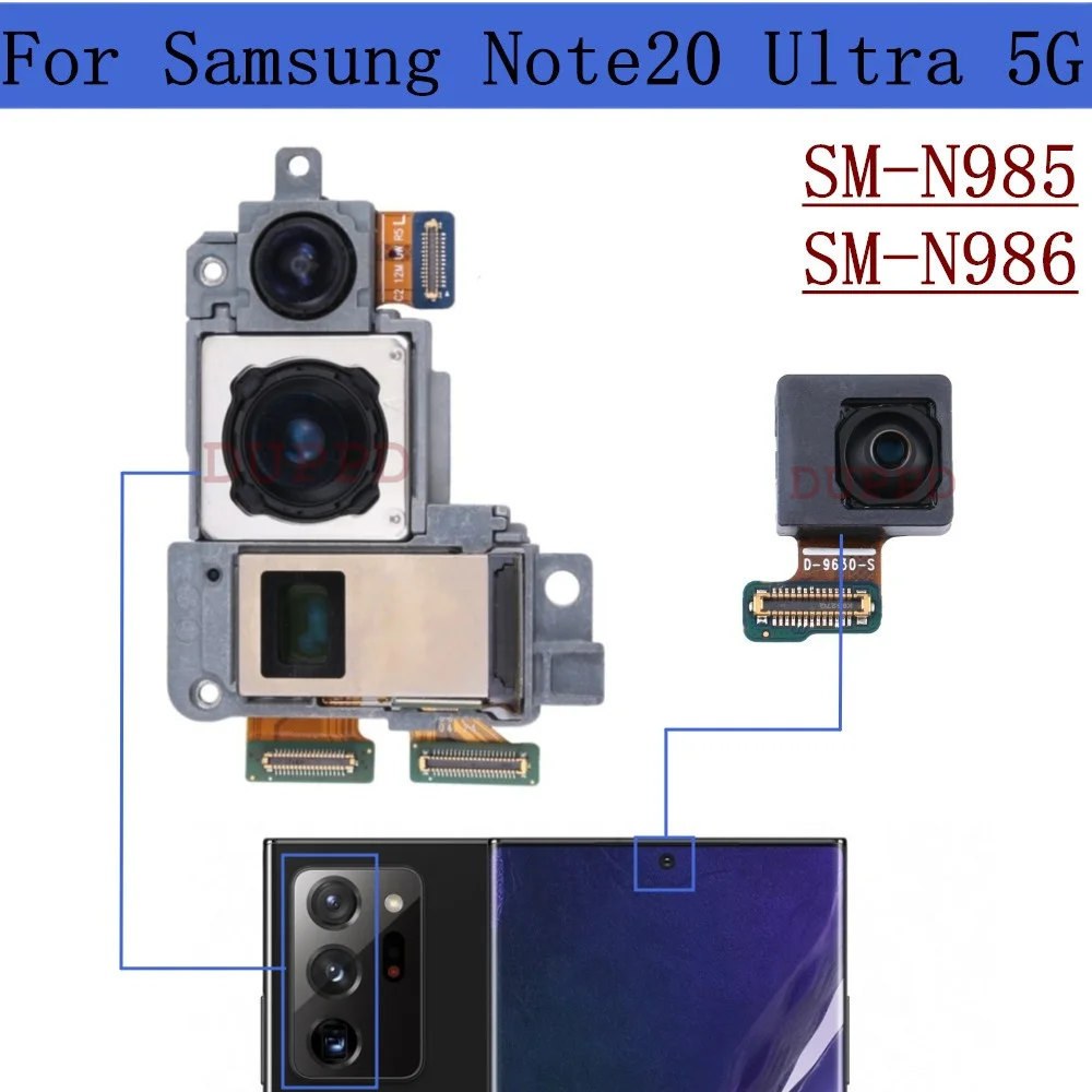 

Original Main Rear Back Camera For Samsung Galaxy Note20 Note 20 Ultra 5G N986U N986N N986B N985F Top Front Camera Flex Cable