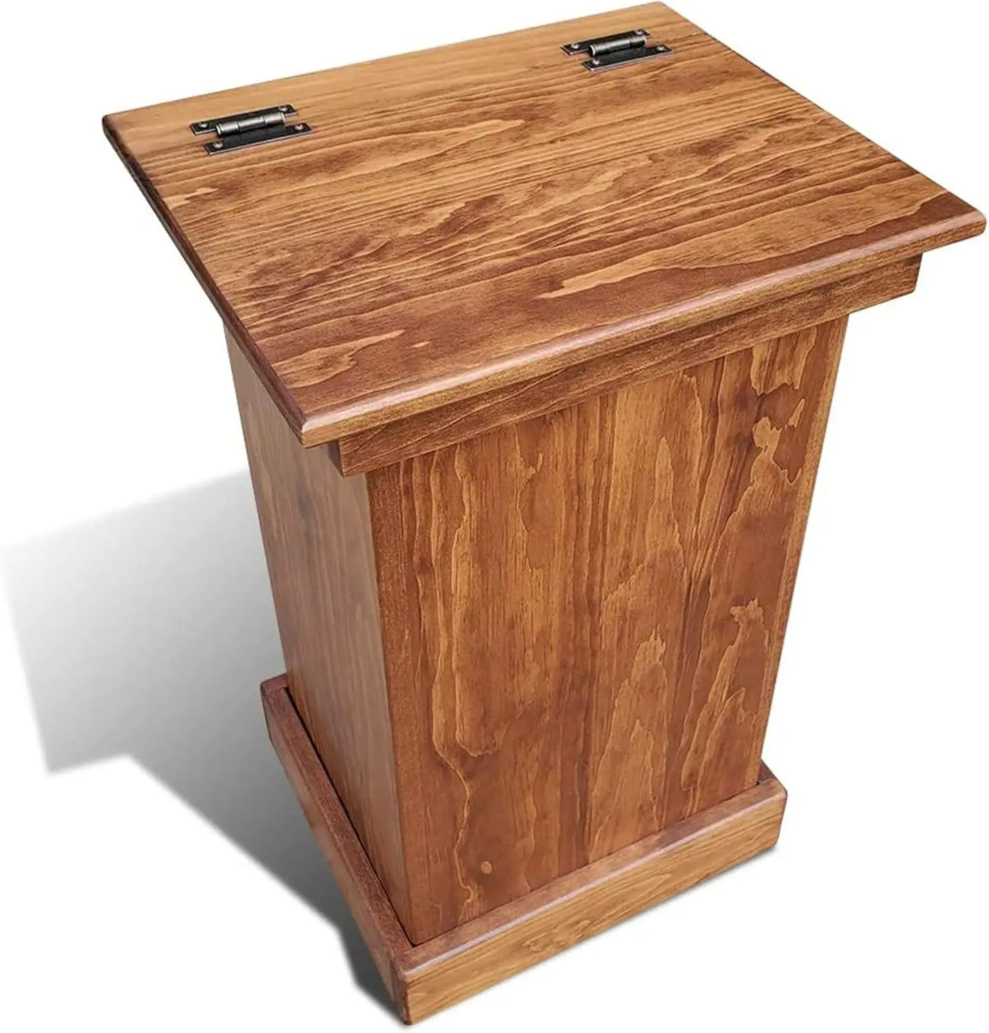 

Wood Garbage Bin Cabinet - Wooden Trash Can w/Hidden Design, Stylish Kitchen Garbage Can, Amish Made Cabinet Hidden Trash Can