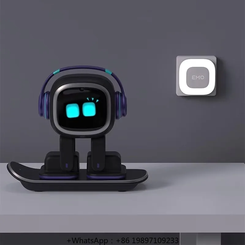 In Stocks Desktop Toys EMO AI Robot Intelligent Emotional Interactive Voice Smart Children Go Home Emo