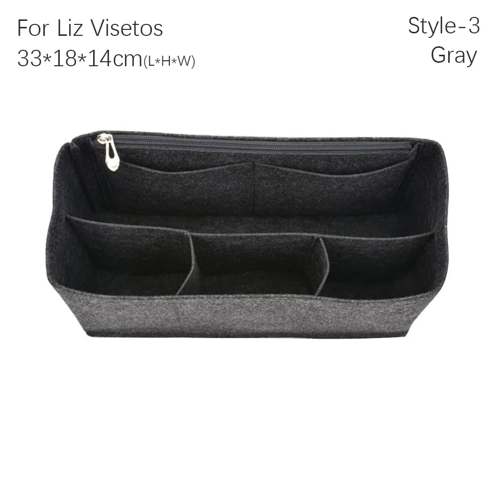 

Felt Handbag Insert Bag Storage Bag Support Purse Liner Portable Organization Internal Bag for Liz Visetos / Anya Visetos