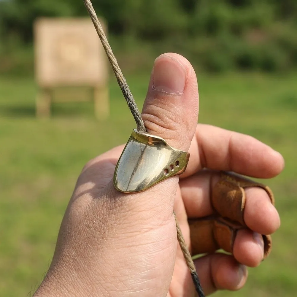 Copper Thumb Ring Protector for Traditional Eastern Styles Such as Korean Chinese and Mongolian for longbow Practice