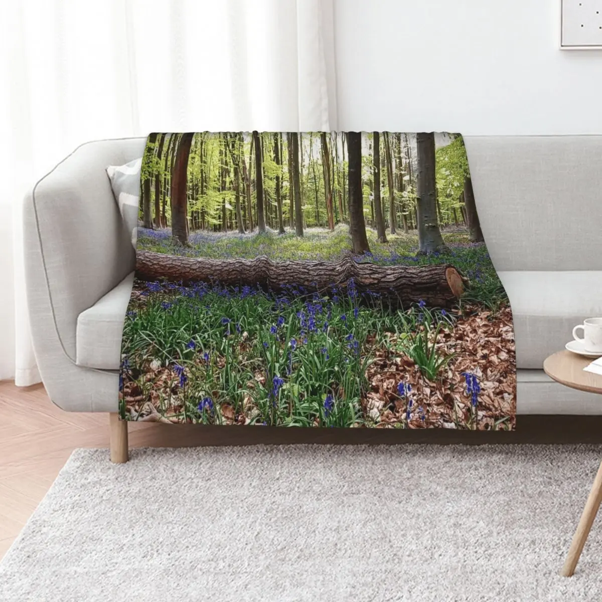 Bluebells in the Beechwood Throw Blanket Retros decorative Luxury Designer Flannel Fabric Thermals For Travel Hairy Blankets