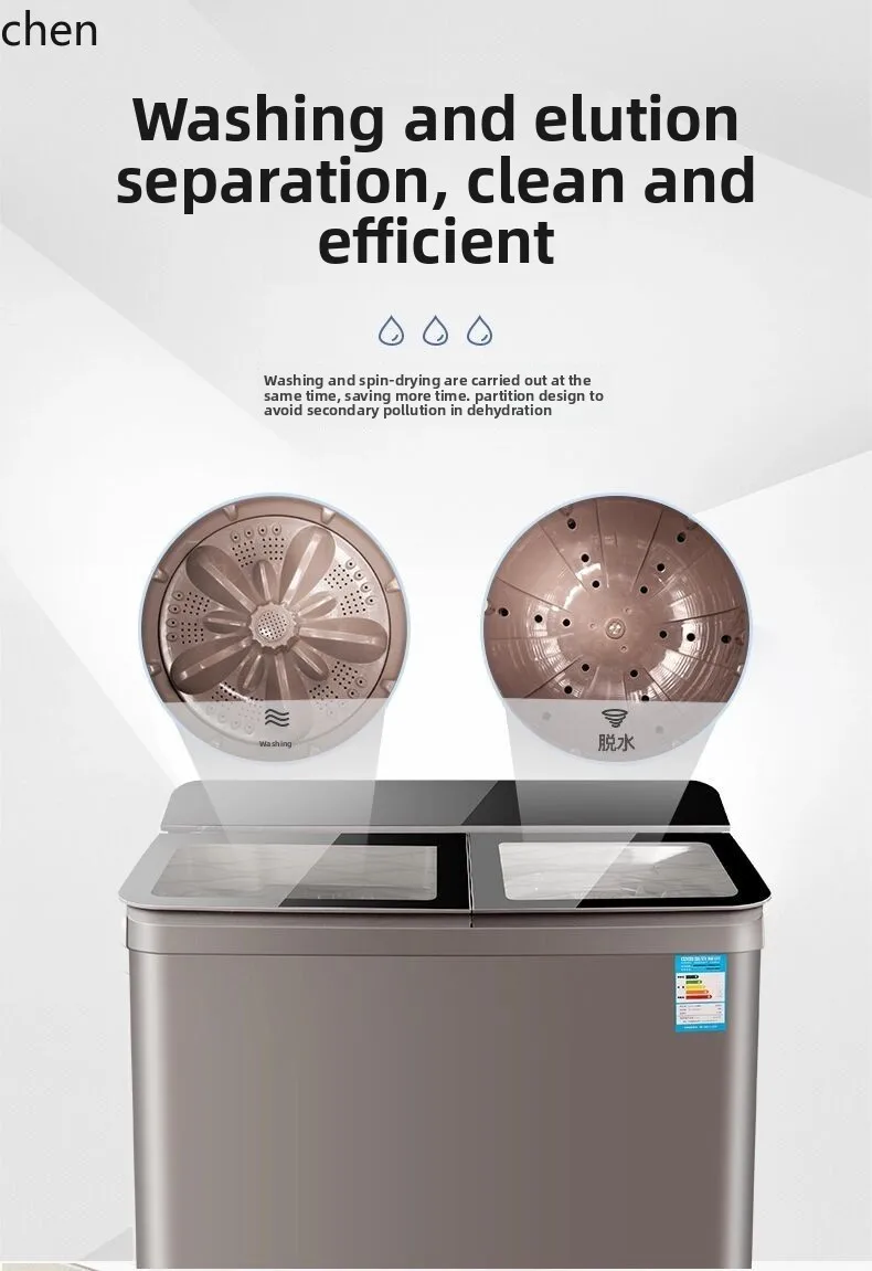 Lavatrice semiautomatica a doppio secchio LXC da 15 kg per uso domestico, pulsatore a doppio cilindro in acciaio inossidabile di grande capacità