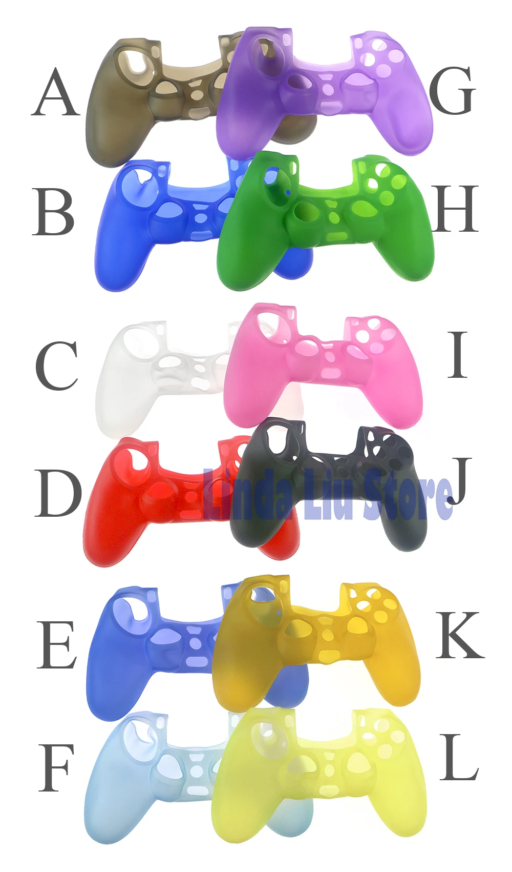 소니 플레이스테이션 4용 PS4 게임 컨트롤러용 소프트 실리콘 케이스 커버 보호 케이스 1개