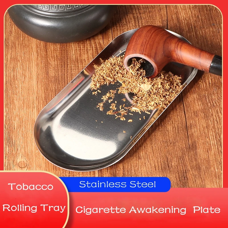 Korean-style Rolling Tray stainless steel Tobacco Awakening Grass Plate175*83mm Cigarette Storage Tray  Smoking Accessories