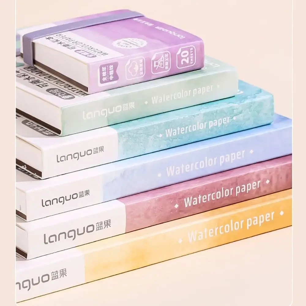 كتاب ألوان مائية من الورق السميك عالي الجودة، سجل ملهم، لوازم فنية، كتاب رسم محمول قابل للتمزيق #3