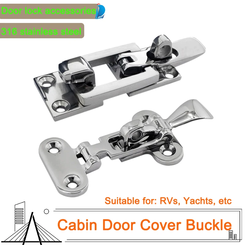 

316 Stainless Steel Marine Latch for Yacht Cabin Heavy Duty Boat Hatch Lock Mirror Polishing