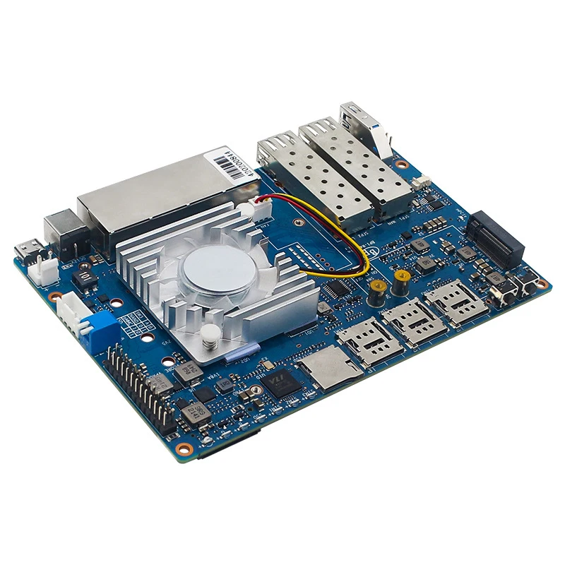 Banana Pi R4 Heatsink, BPI R4 Aluminum Cooler with Cooling Fan for Cooling