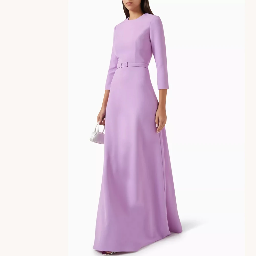 فستان سهرة أنيق مخصص على شكل حرف A بأكمام ثلاثة أرباع فساتين رسمية رائعة عالية الجودة للحفلات الراقصة للنساء #3