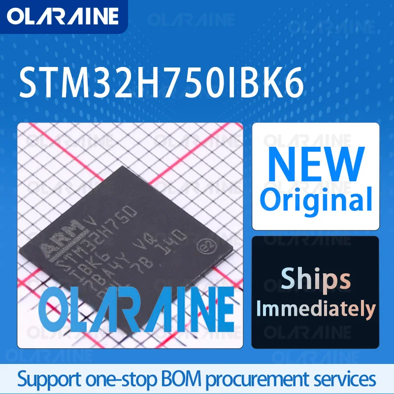 

1/5/10Pcs STM32H750IBK6 BGA-176 original 100% New ic chip Microcontrollers Core Cortex M7 Program memory 128 kB 140 I/O 3.6 V