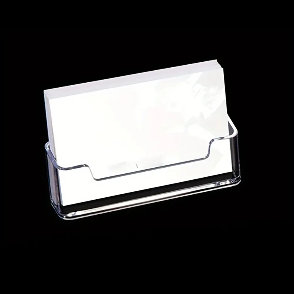 

New Transparent Desktop Shelf Box Location Card Organizer Acrylic Display Stand Creative Business Card Case Office