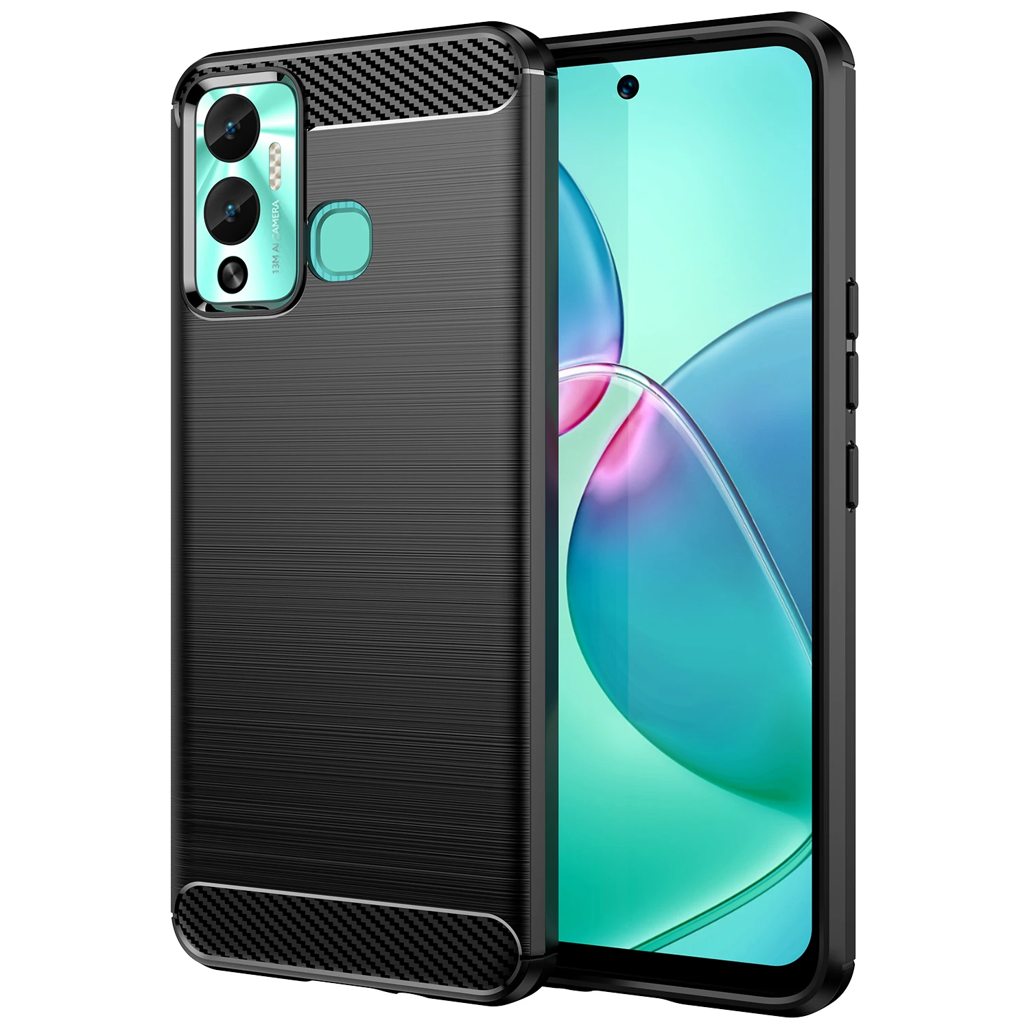 For Infinix Hot 12 Play Cover Protective Carbon Fiber Case For Infinix Hot 12 Play NFC