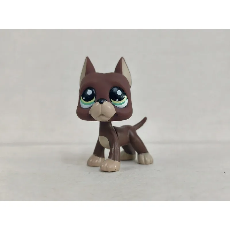 LPS Figure Brown Great Dane Dog Green Eyes #1519 Littlest Pet Shop toy