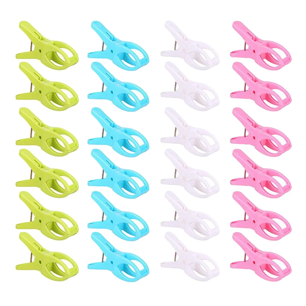 

20pcs Windproof Clothes Clips Plastic Quilt Clamps Non-Slip Strong Hold For Towel Socks Underwear Drying Outdoor Indoor Use