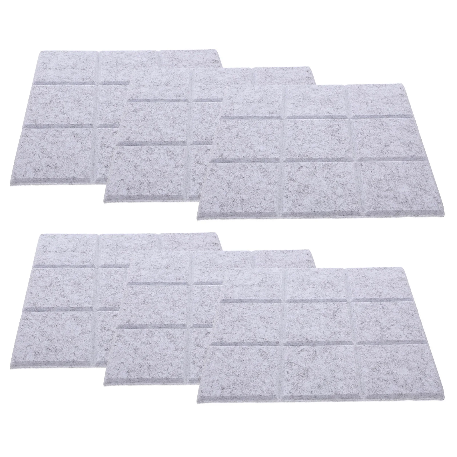 

6Pcs Felt Wall Tiles Bulletin Board Self-Stick Surface for Photo Display Memo Holder Message Board for Home Office Kindergarten