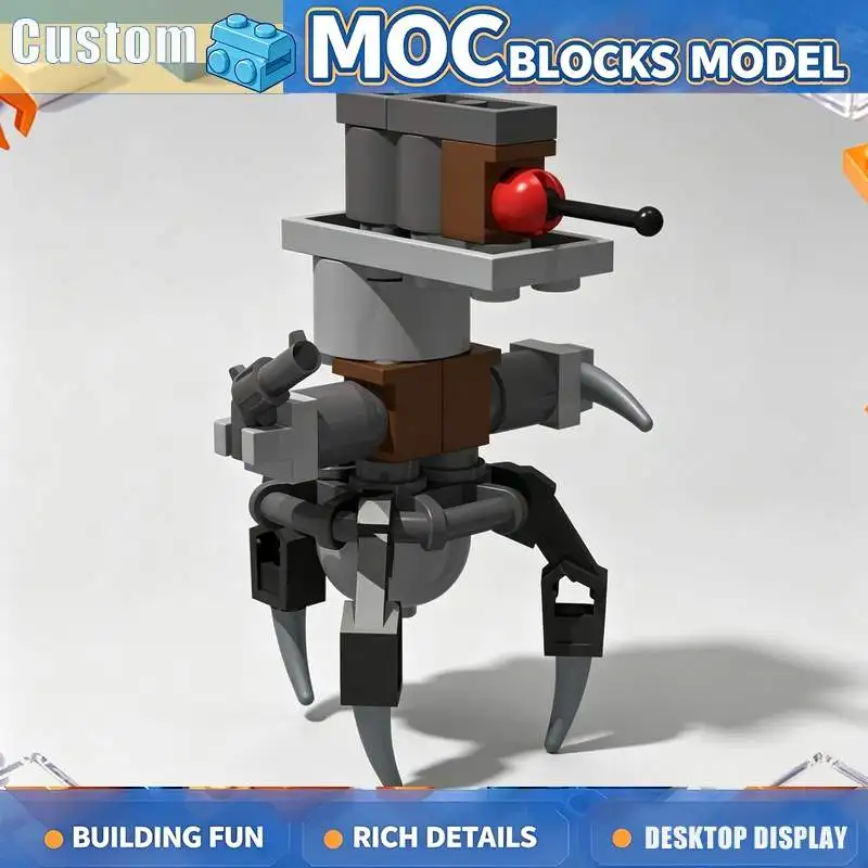 27PCS SciFi Rolling Battle Droid Model Building Blocks Set Compact Combat Robot Display DIY Assembly Educational Creative Gift