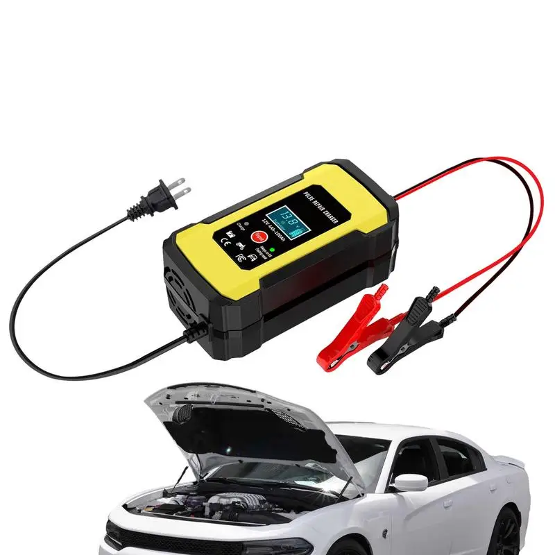 

Trickle Charger For Motorcycle Battery 12V6A Car Battery Repairing Automatic Charger Device 4Ah-100Ah Automotive Battery Repair