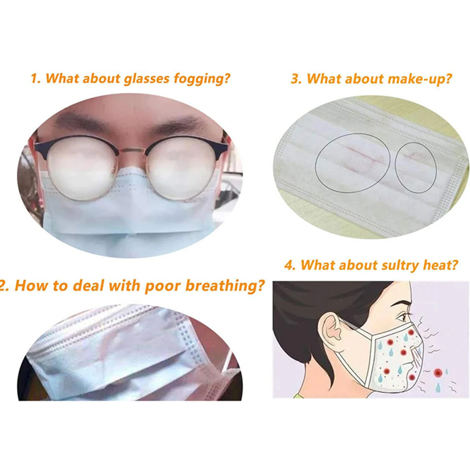 3D Face Covers Brackets High Temperature Resistant Face Masks Holders for Disposable & Cloth Mask xqmg