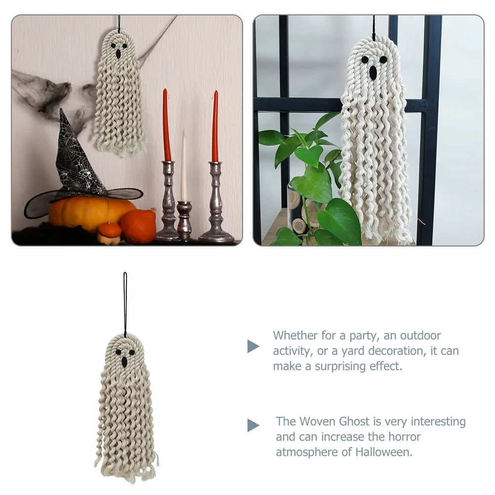 هالوين المنسوجة شبح شنقا ديكور قلادة مخيفة للحفلات ساحة ديكور مسكون منزل الدعامة شنقا شبح منزل مسكون قلادة #6