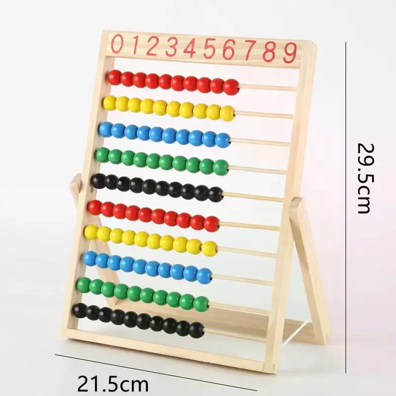 1Pcs Montessori Number Arithmetic Abacus Classic Educational Counting Toy 100 Beads Preschool Math Learning Toys Toddler Gift