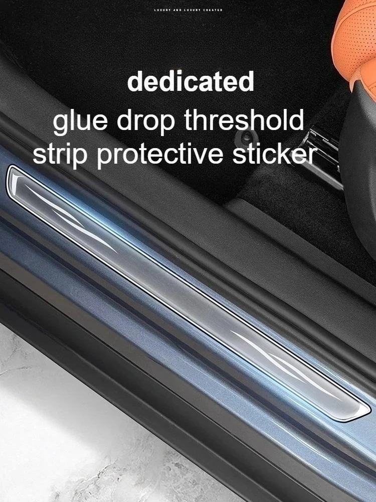 For BYD Sealion 7 2024 2025 EV dropper threshold strip protective sticker welcome pedal scratch resistant protective sticker