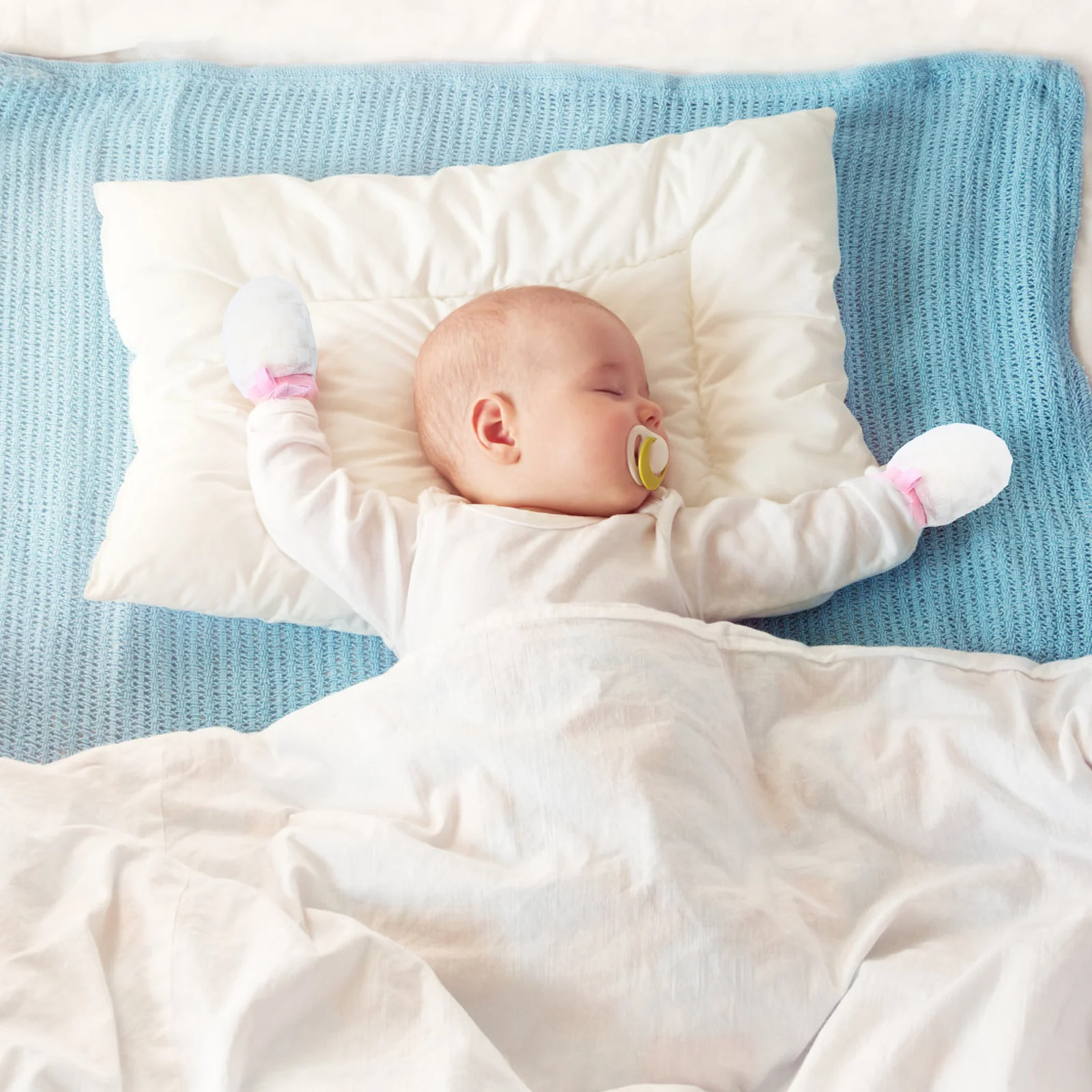 

4Pairs Baby Anti-Scratch Mittens Soft Elastic Gloves Newborn Protect Hands Face Infant Baby Mitten Anti-Scratch Infant Mitten