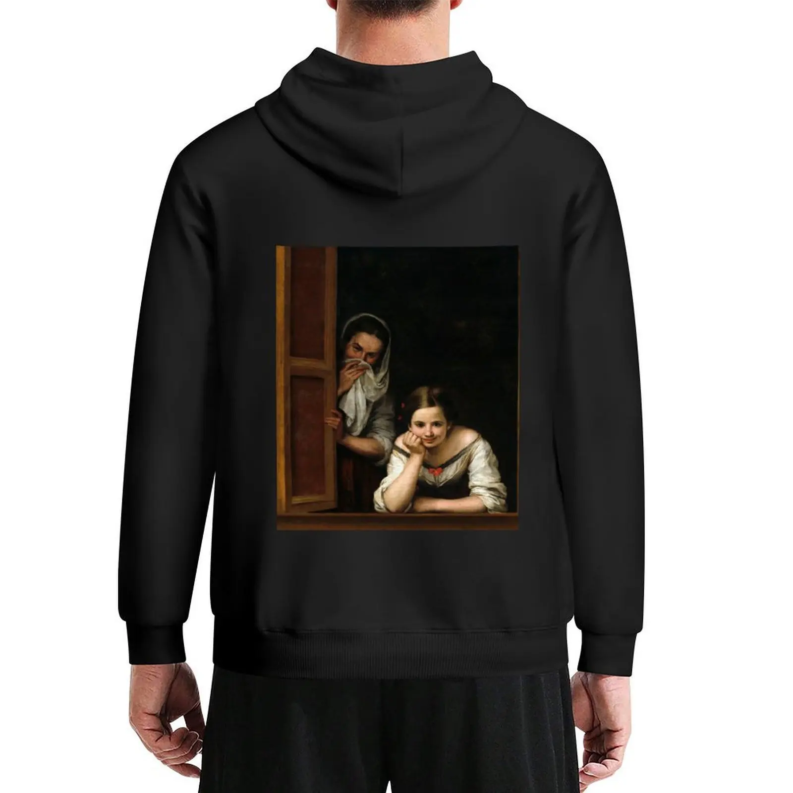 

Bartolome Esteban Murillo Two Women at a Window Hoodie mens clothes men's clothing men wear men's sweat-shirt set mens hoodies