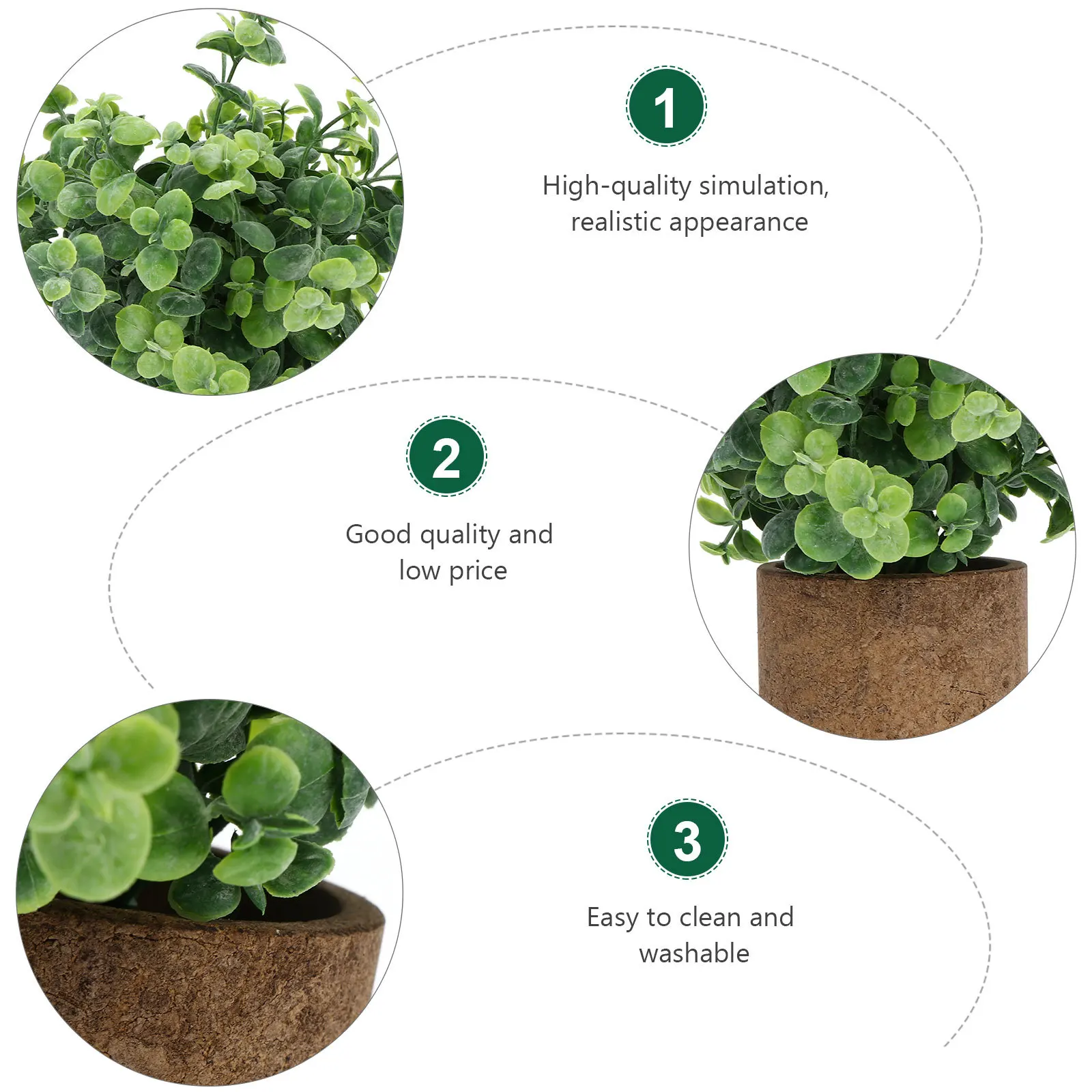 

Simulation Green Potted Plants Realistic Faux Lysimachia Artificial Plant Office Decor Fake Green Plants Desktop Decor