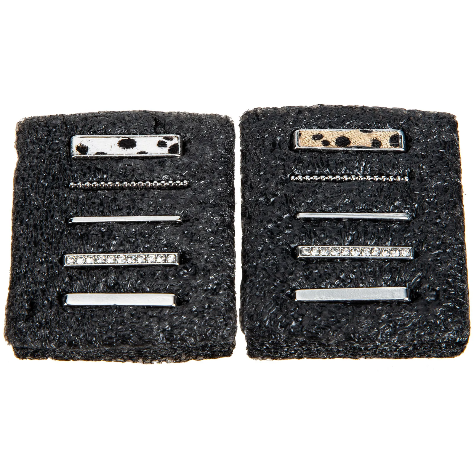 2Sets Watchband Decorative Rings Sturdy Silicone Band Loops Unique Watch Charms Leopard-Print Watchband Decor Luxury Finish