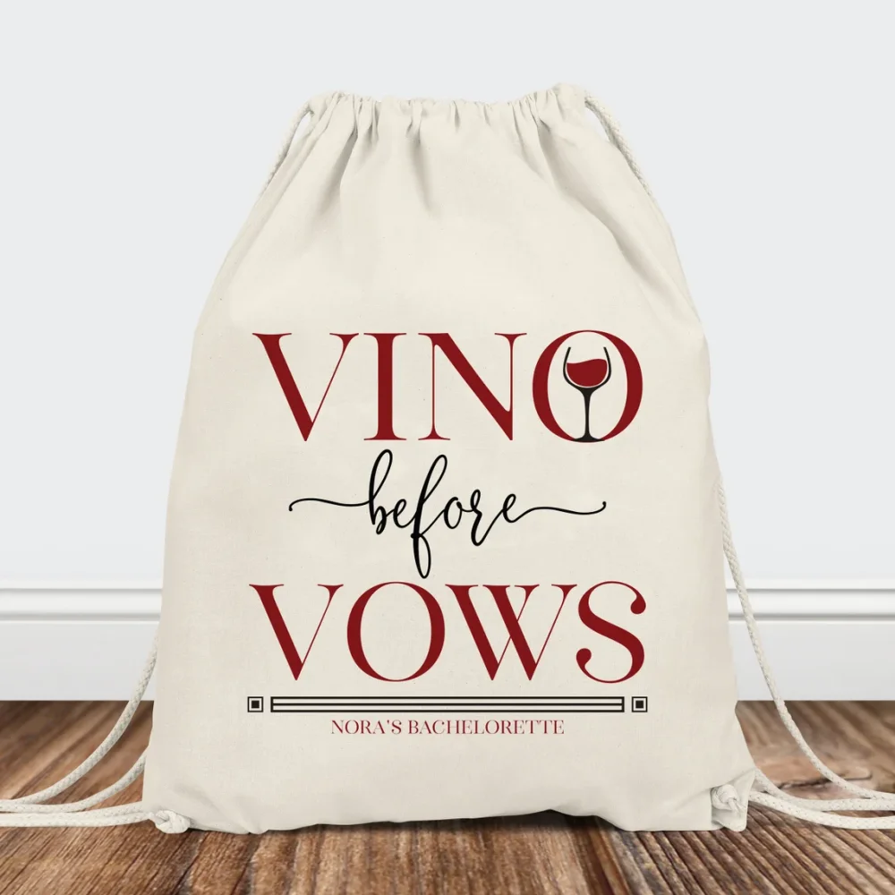 25 bolsas de regalo para fiesta de despedida de soltera Vino Before Vows, recuerdos de fiesta de despedida de soltera de Vineyard, bolsas de recuerdo personalizadas para Napa