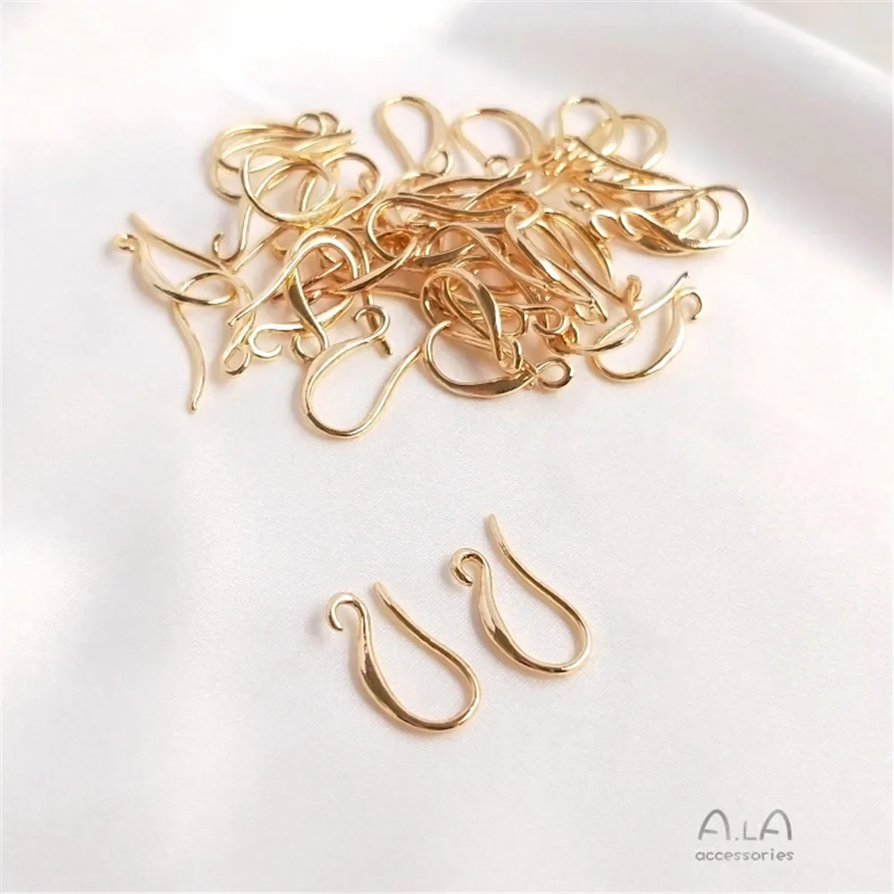 

14K Gold Plated Earhook thickened earpin accessories with bead holder Hand made tassel earpin earrings DIY material