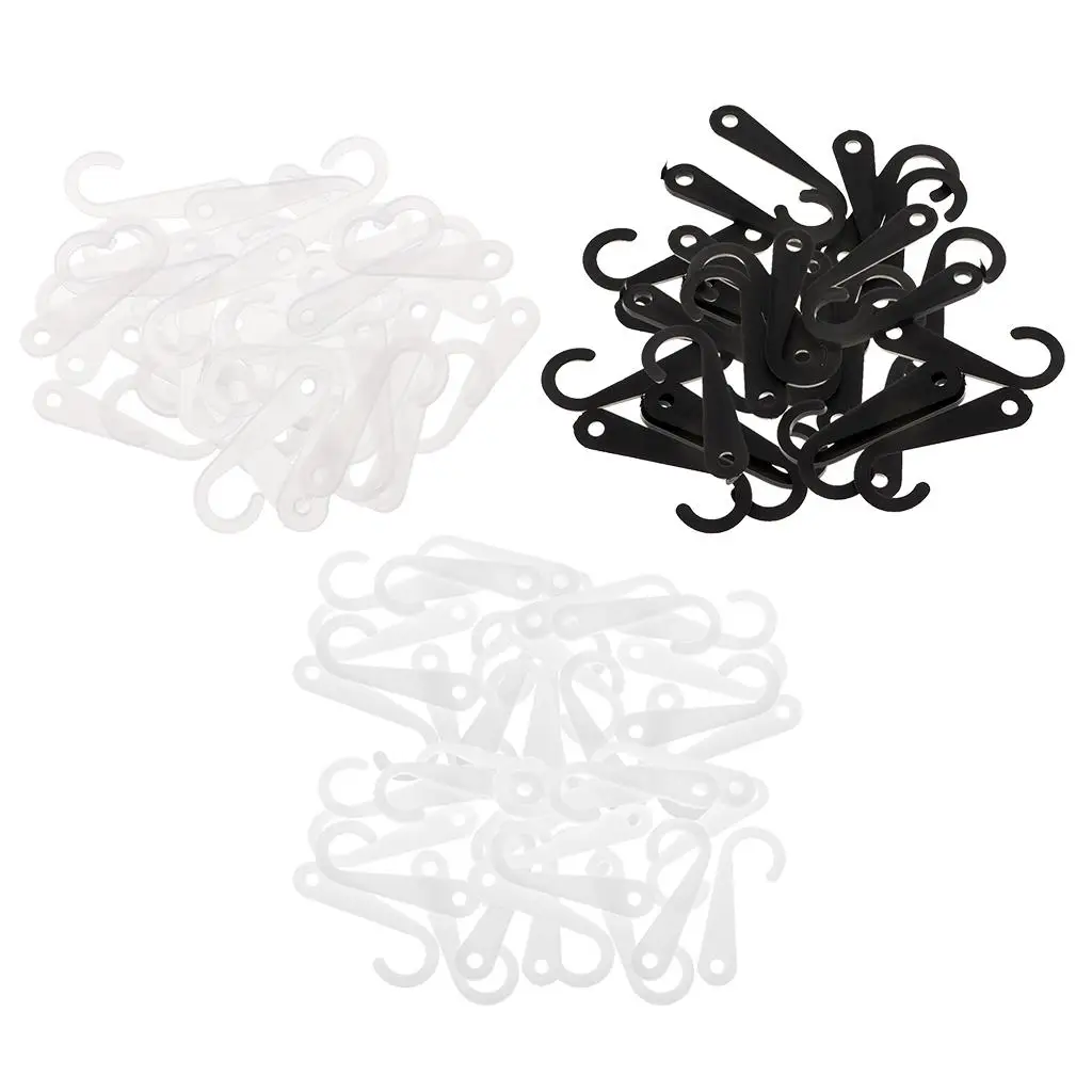 Plastic J Hooks Fasteners Small Item Display Hanger for Socks Shop Use and Garage Sale Organizer