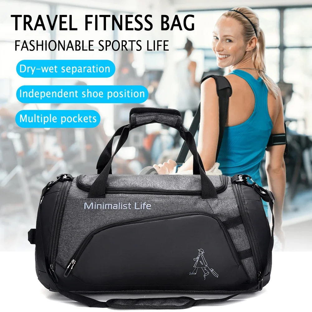 Men Gym Bag Dry Wet Separation Waterproof Fitness Bag Men Women Fitness Training Travel Outdoor Sport Shoulder Handbags