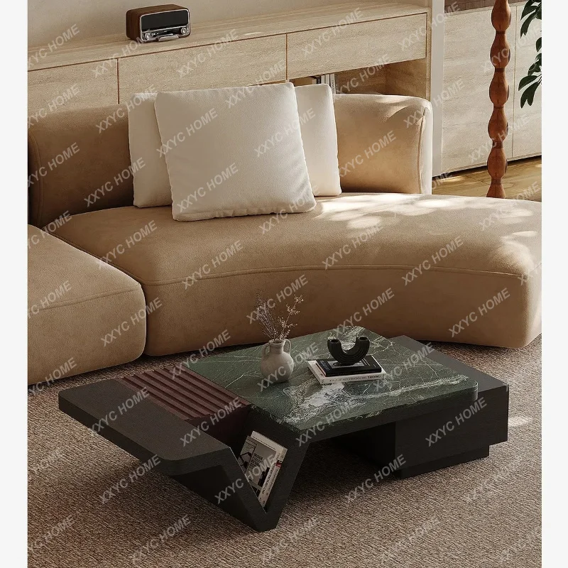 XX light luxury marble coffee table living room high-end special-shaped natural luxury stone coffee table
