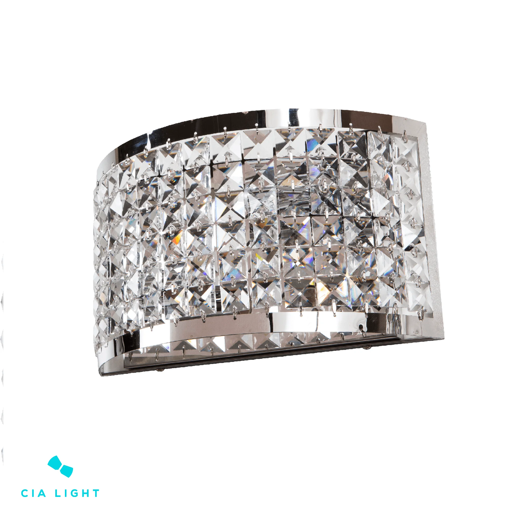 Crystal Inner Lander 30x19x11cm 2xE14 - D & D Inox Lighting