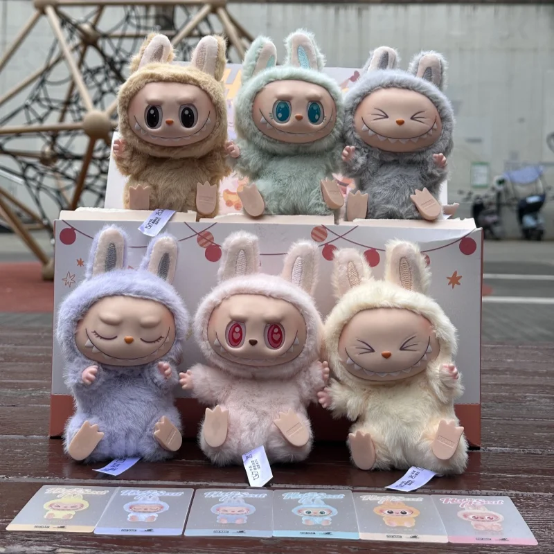

Лидер продаж, кукла Лабу, модная слепая коробка, игрушка Labubu Heartbeat Macaron, виниловая кукла ручной работы, кулон для девочек, милый подарок, кулон