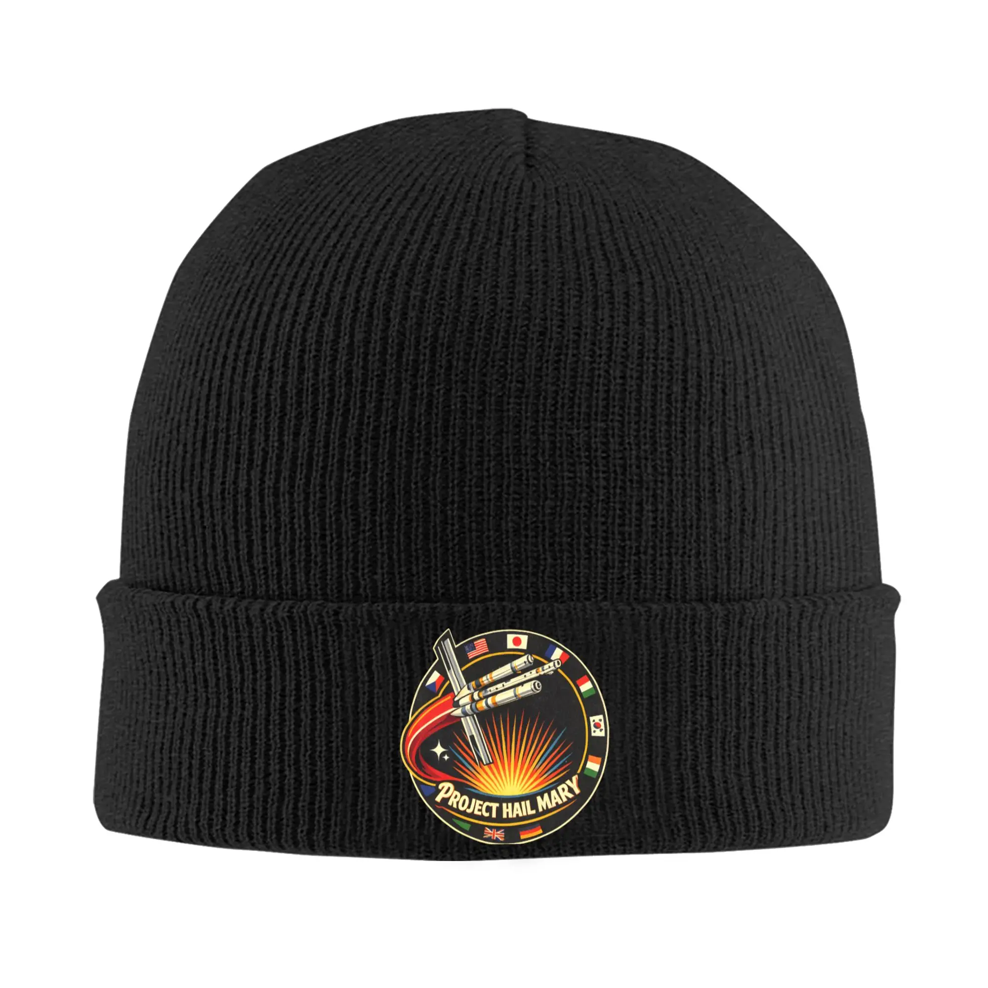 Project Hail Mary Movie Logo Bonnet Hats  Beanie Hats Winter Printed Skullies Beanies Hip Hop Female Male Gym Elastic Cap