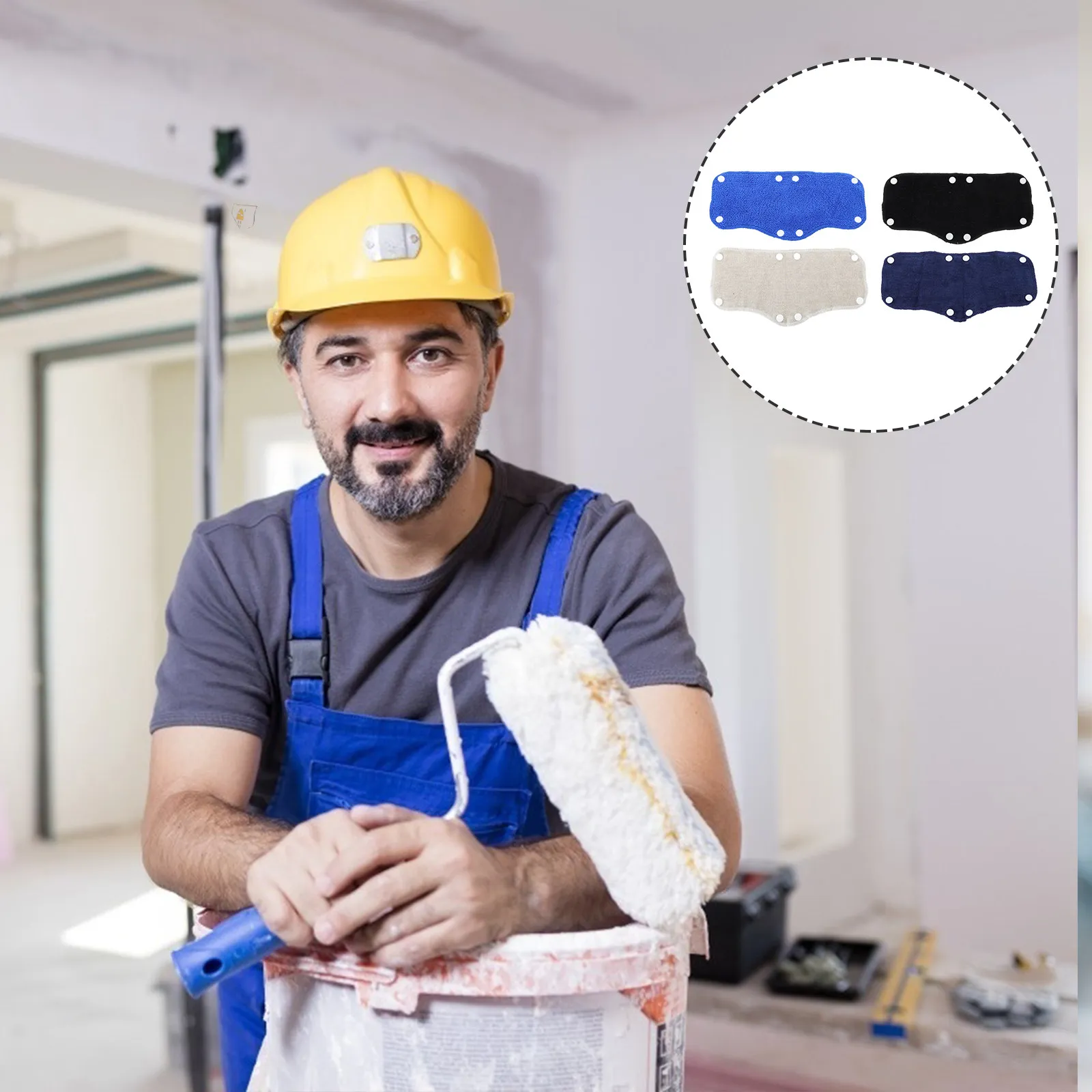 

4Pcs Hard Hat Sweatbands Sweat-Absorbing Soft Fabric Belt Replacement Cooler for Construction Worker Hard Hat Sweatband