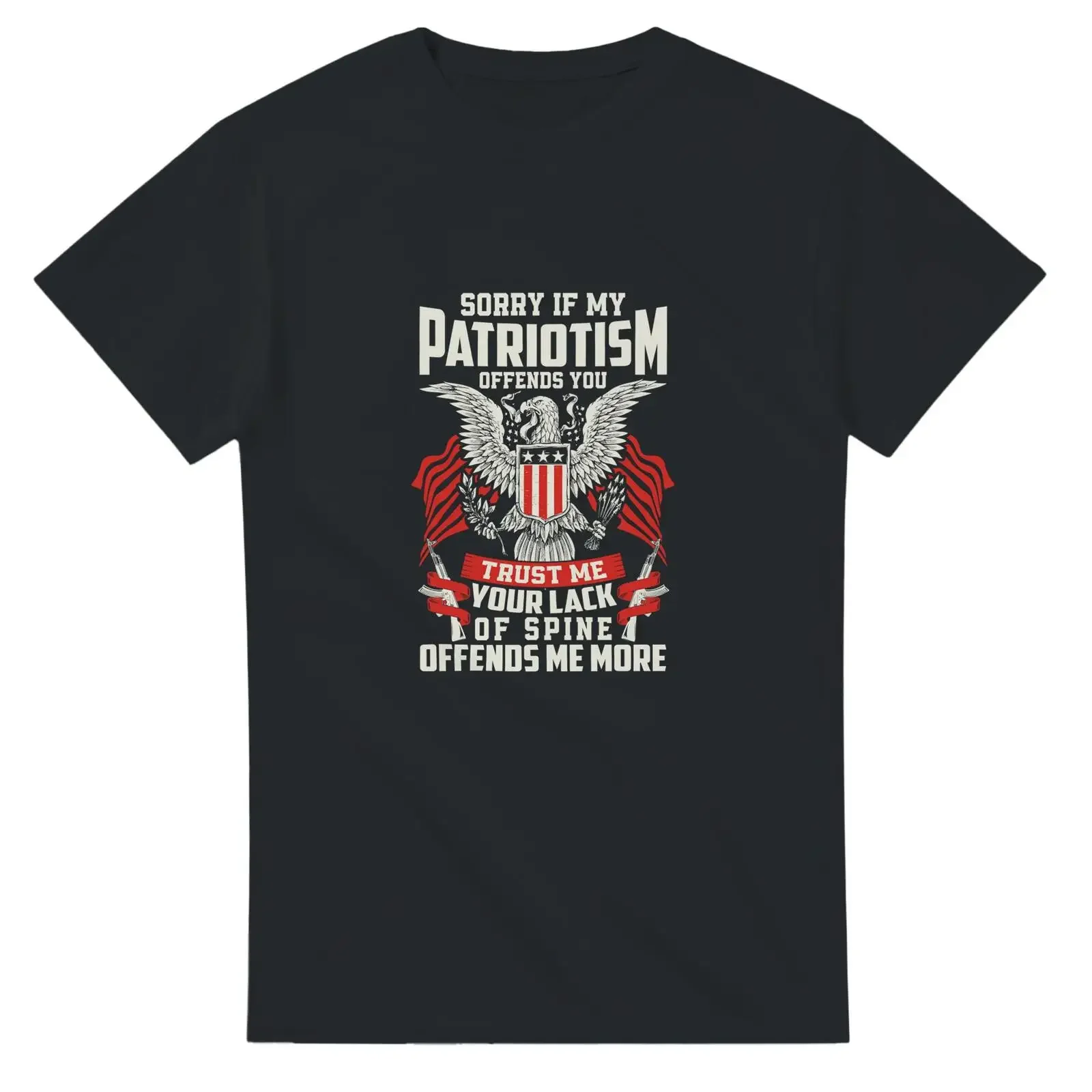 Sorry If My Patriotism Offends You Patriotic Eagle US Flag T Shirt Conservative Veteran Men's  vintage Washed