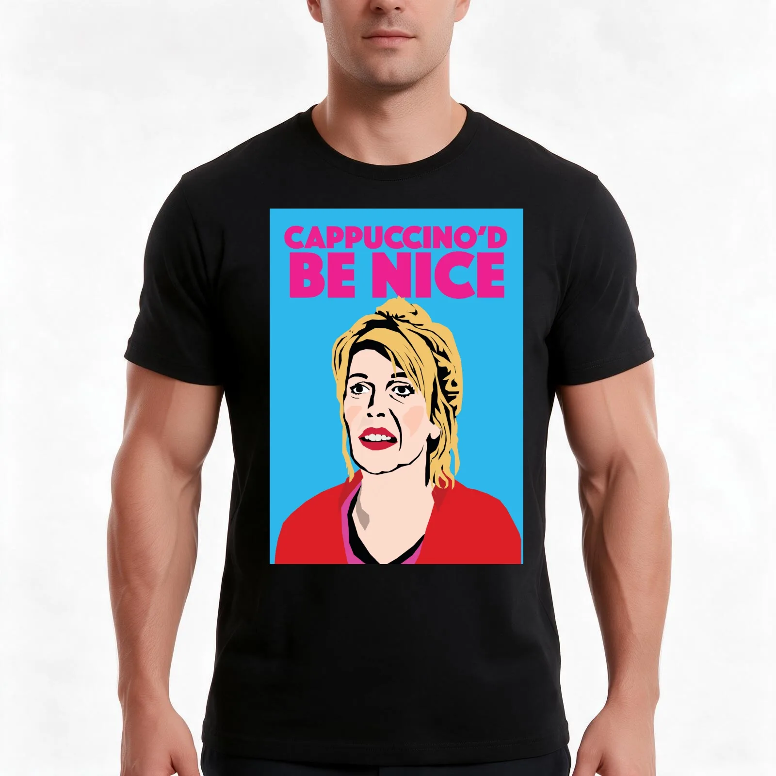 JILL TYRELL Cappuccino'd Be Nice Nighty Night T-Shirt, Summer Casual Cotton Tee, Oversized Streetwear Tops, Unisex Men Women