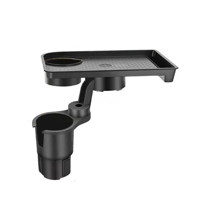 Universal Car Cup Holder Tray With Dual Cup Holder Organized Table Food Car Tray Portable Adjustable Drink Stand