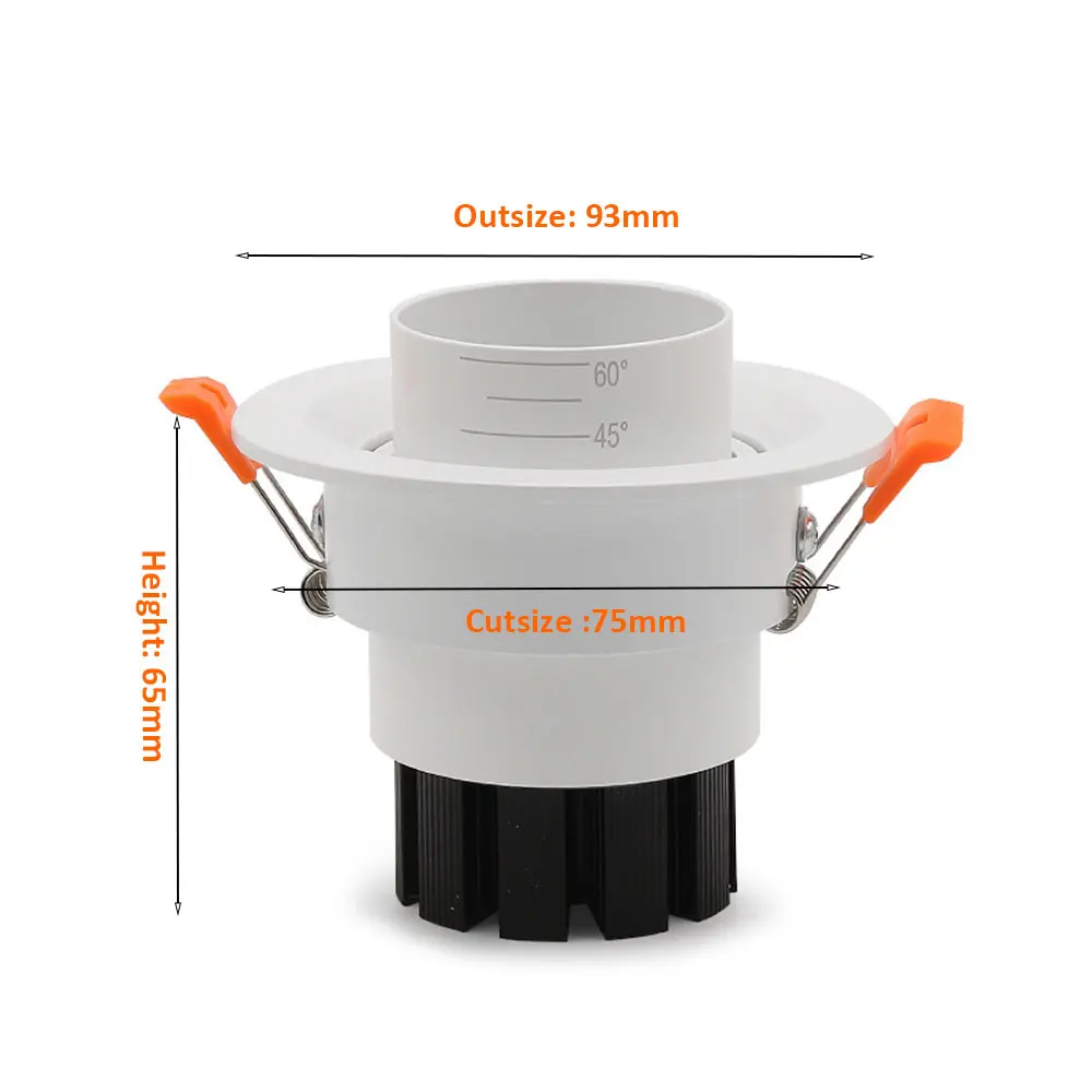 10W LED Downlight 220V Angle Adjustable LED Spot For Home and Business Lighting