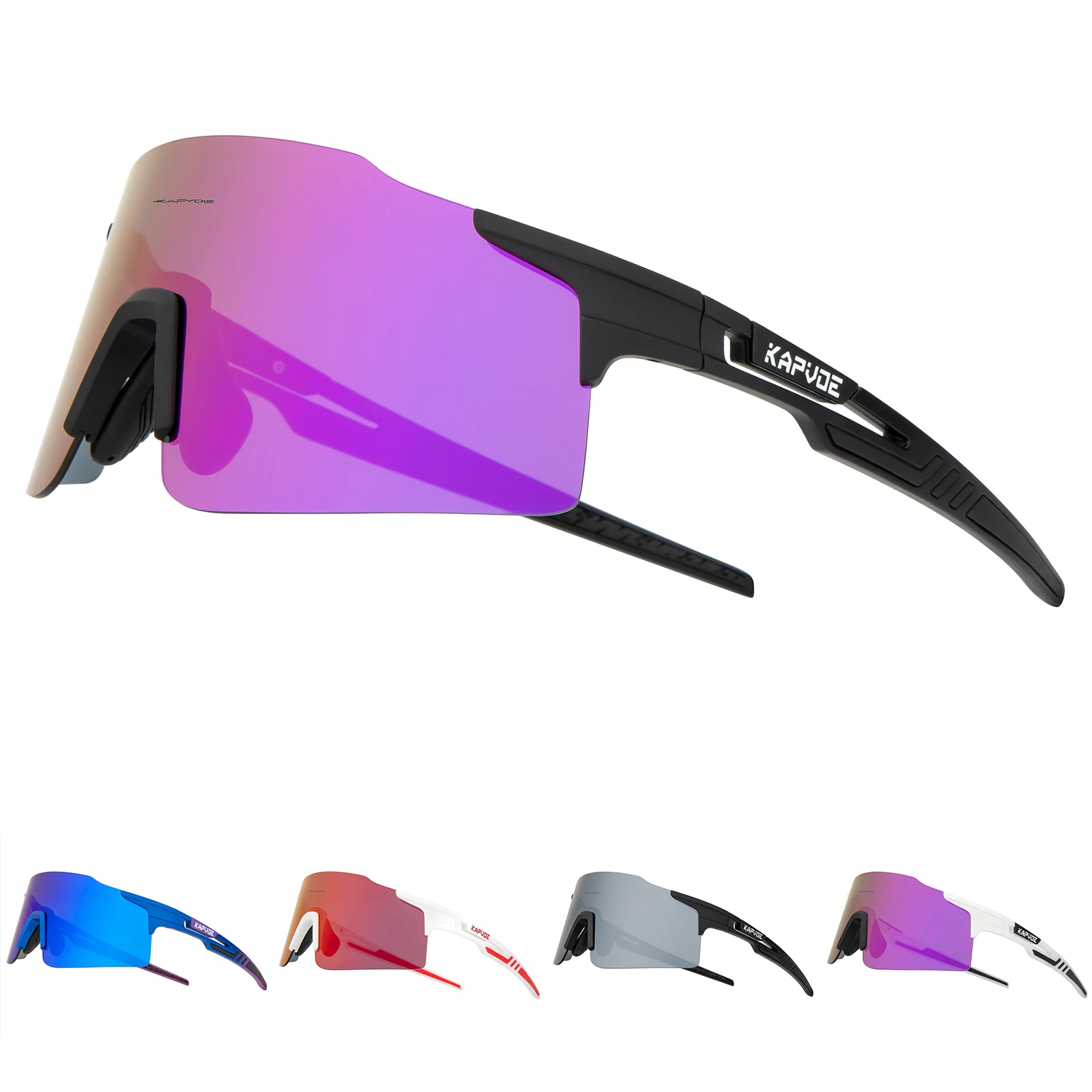 

Солнцезащитные очки Kapvoe, очки для велоспорта, очки для шоссейного велоспорта, уличные очки UV400, спортивная защита, MTB, дорожный горный велосипед, 4 линзы