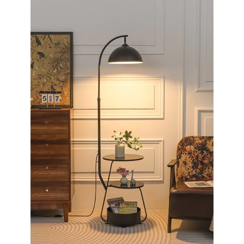 

Modern simple floor lamp, a few objects next to the sofa in the living room, high-grade cream wind bedroom bedside