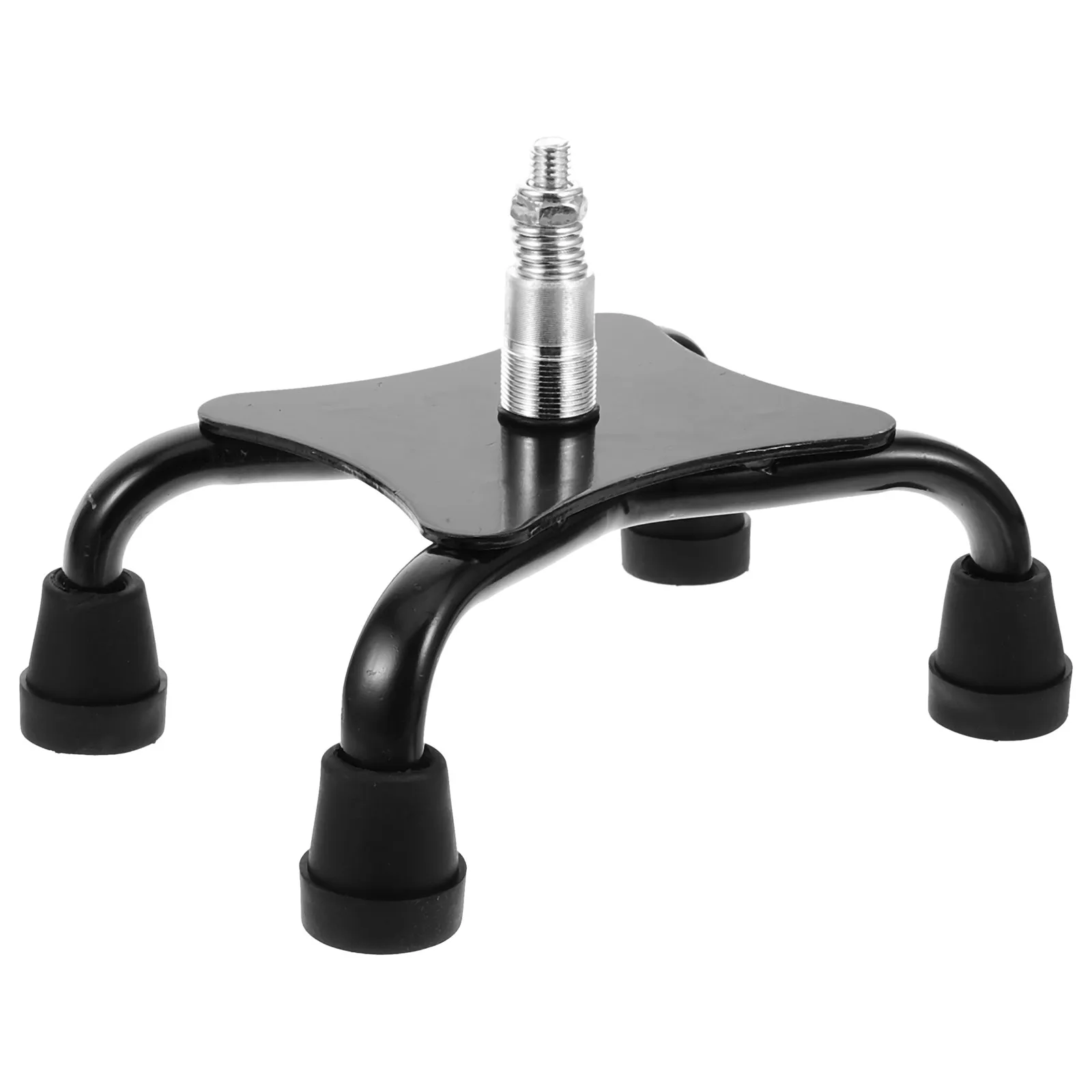 4 Leg Quad Cane Tip Replacement Non Slip Rubber Walking Stick Tips Trekking Pole Foot Covers Crutch End Mats for Disabled People
