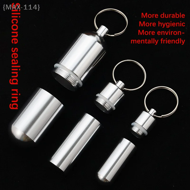 【Ja】Waterproof Aluminum Pill & Toothpick Box - Portable Keychain Container for Travel, Camping & Daily Healthcare - view 4